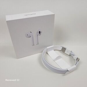 Apple Air Pods 1st Generation EMPTY BOX ONLY White + Charging Cord